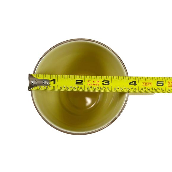 2 Thomson Pottery BIRCH Mugs Textured Striped Farmhouse Rustic Yellow Brown - Picture 12 of 12